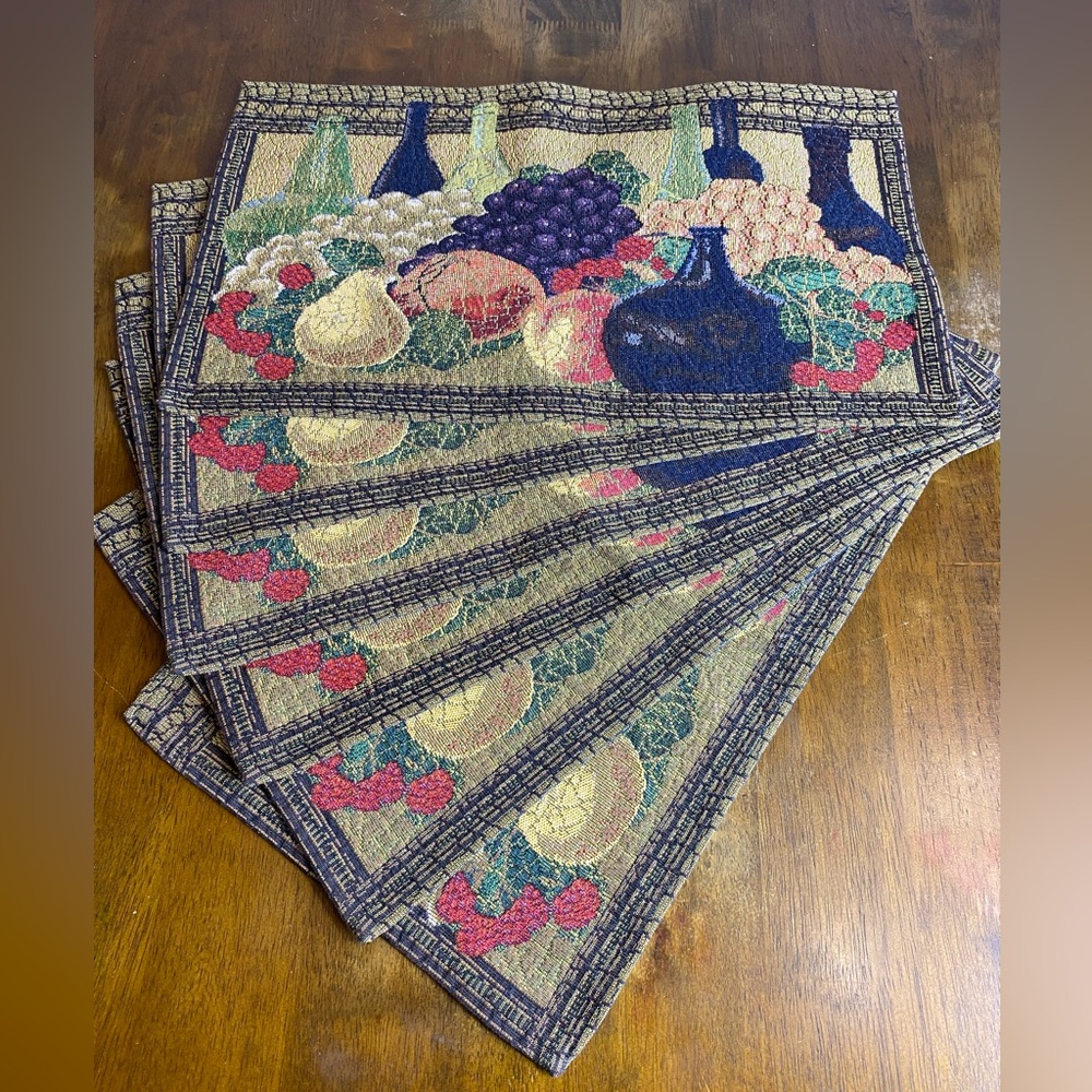 Colorful Fruit and Vegetable Placemats
